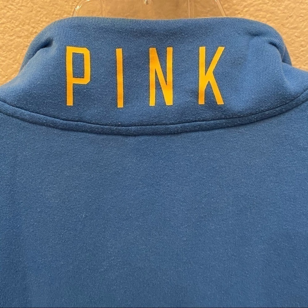 PINK VICTORIA’S SECRET Blue UCLA 1/4 Zip Sweatshirt Size Medium - Picture 7 of 8